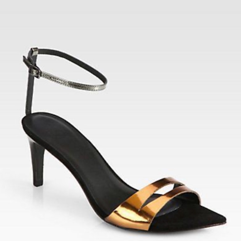 Tibi Louis Metallic Leather Sandals size 6.5